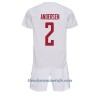 Conjunto (Camiseta+Pantalón Corto) Dinamarca Joachim Andersen 2 Segunda Equipación Mundial 2022 - Niño